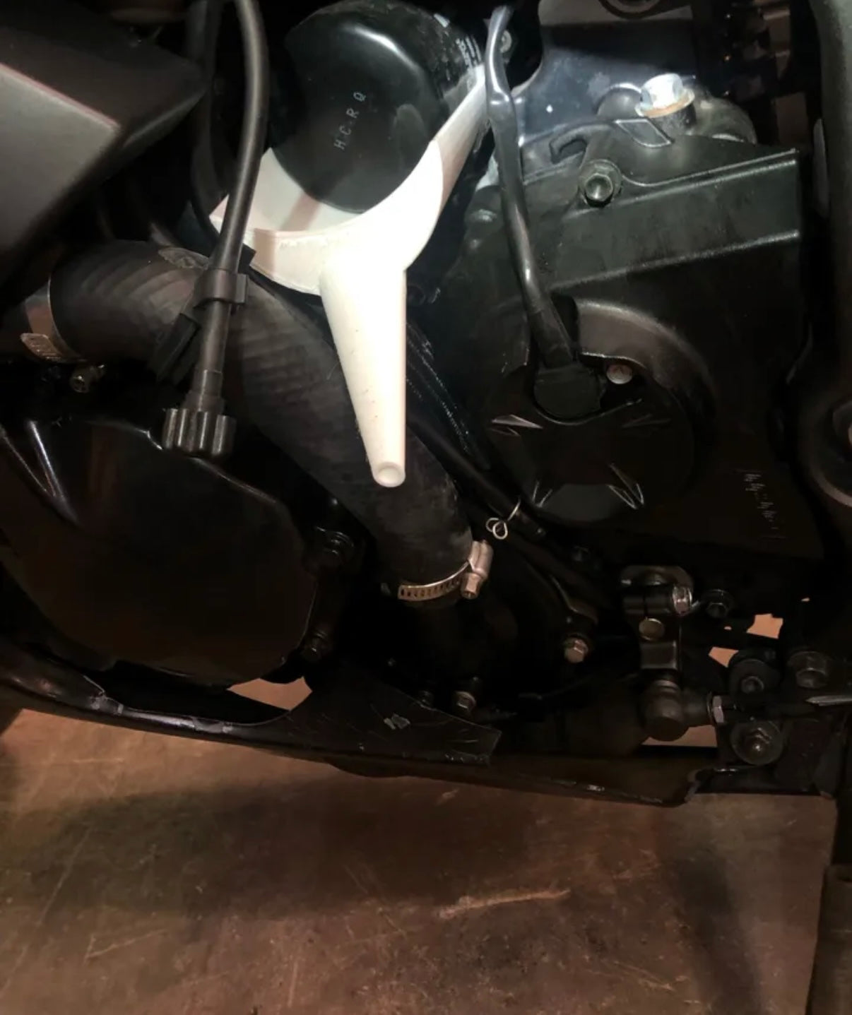 ZX6R oil Filter Funnel